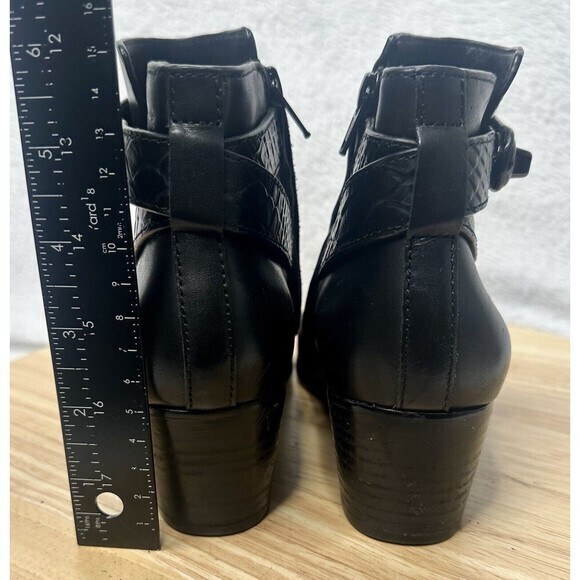 COACH Side Zip Leather Black‎ Boot 6.5 B - Picture 6 of 10